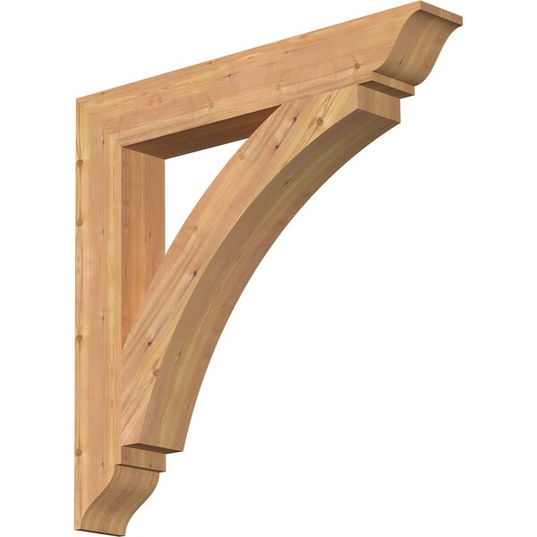 Ekena Millwork Thorton Traditional Smooth Bracket, Western Red Cedar, 5 1/2"W x 38"D x 38"H BKT06X38X38THR01SWR - main